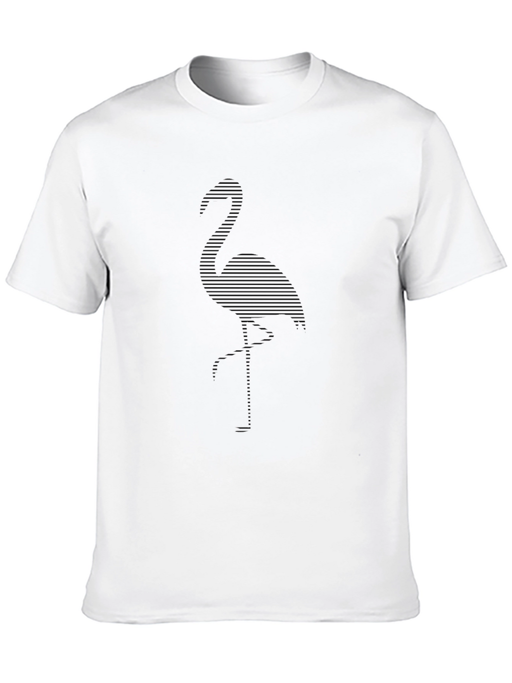Stylish Black Flamingo Graphic T-Shirt