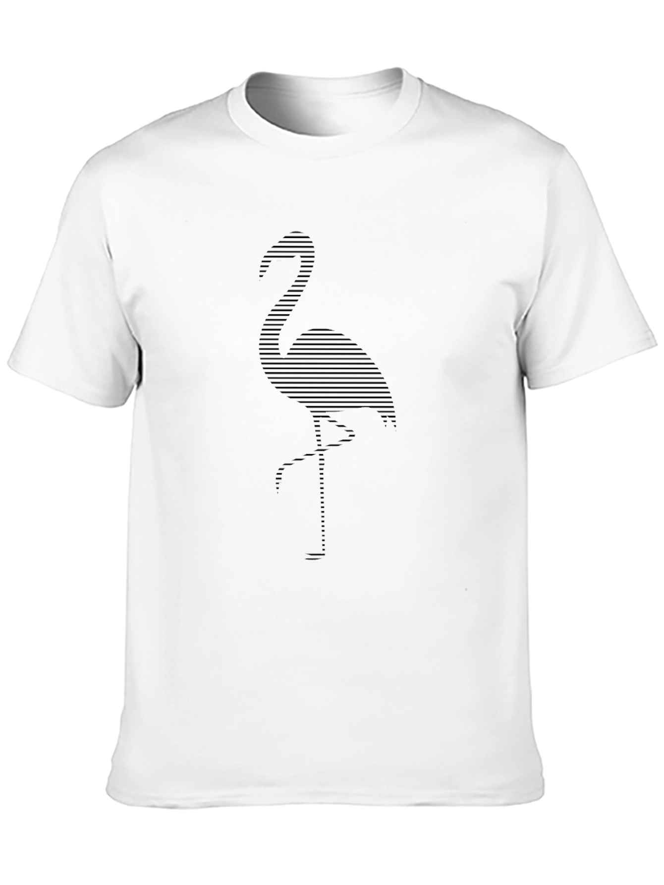 Stylish Black Flamingo Graphic T-Shirt