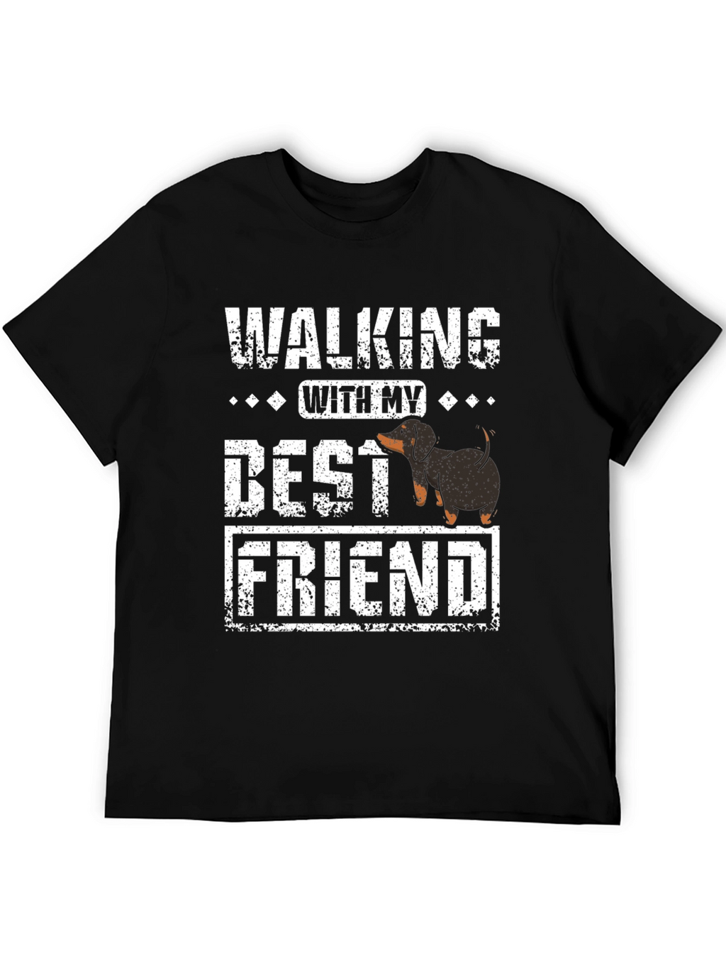Walking With My Best Friend Dachshund T-Shirt