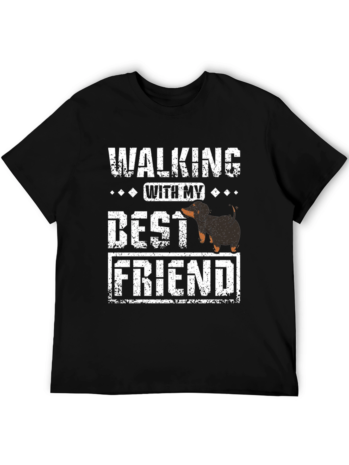 Walking With My Best Friend Dachshund T-Shirt