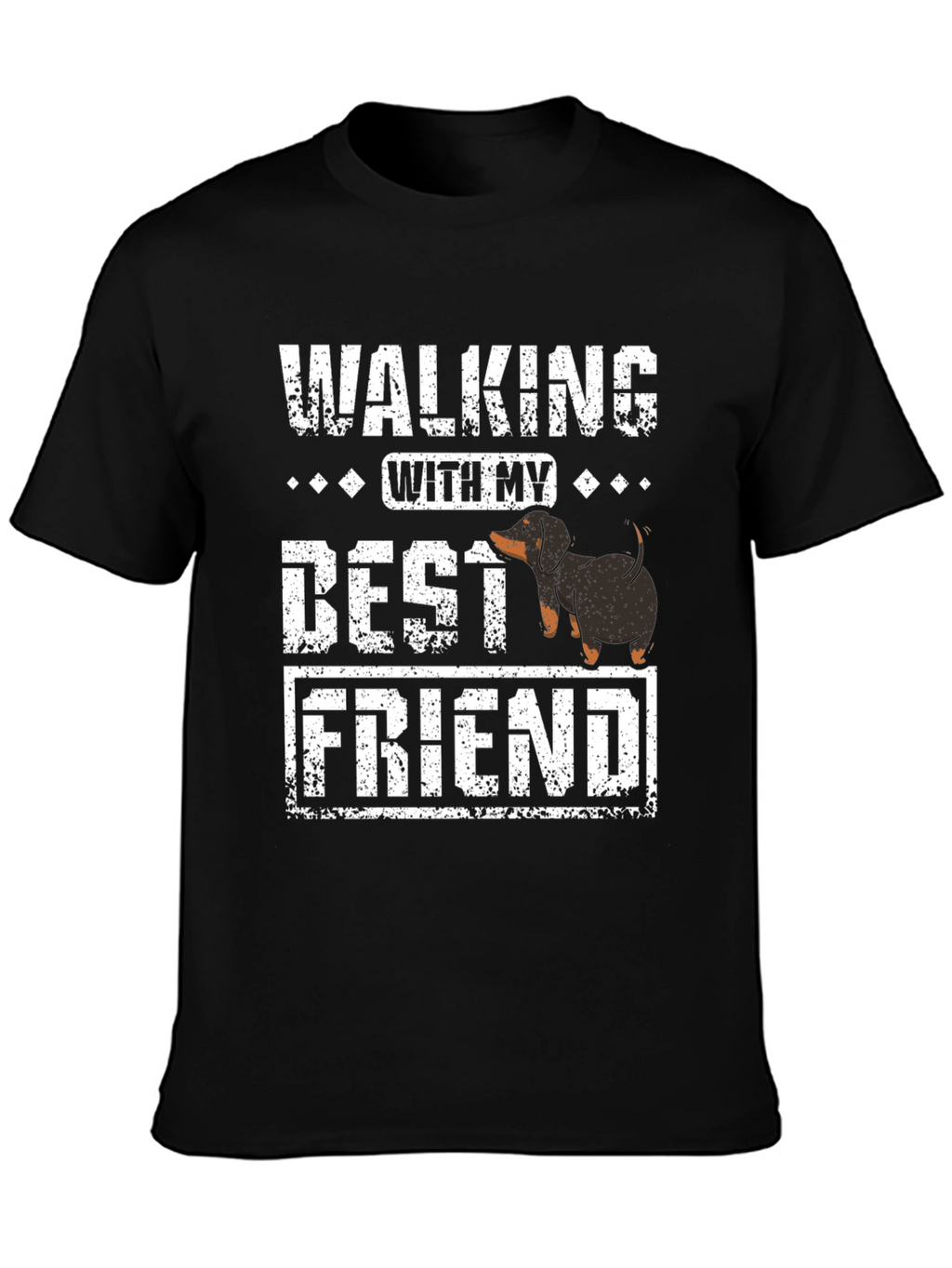 Walking With My Best Friend Dachshund T-Shirt