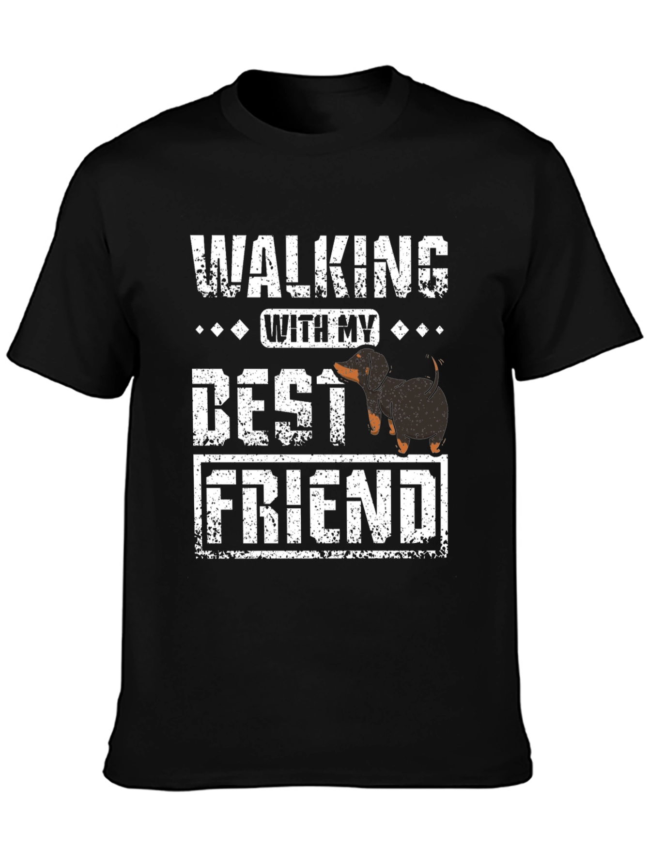 Walking With My Best Friend Dachshund T-Shirt