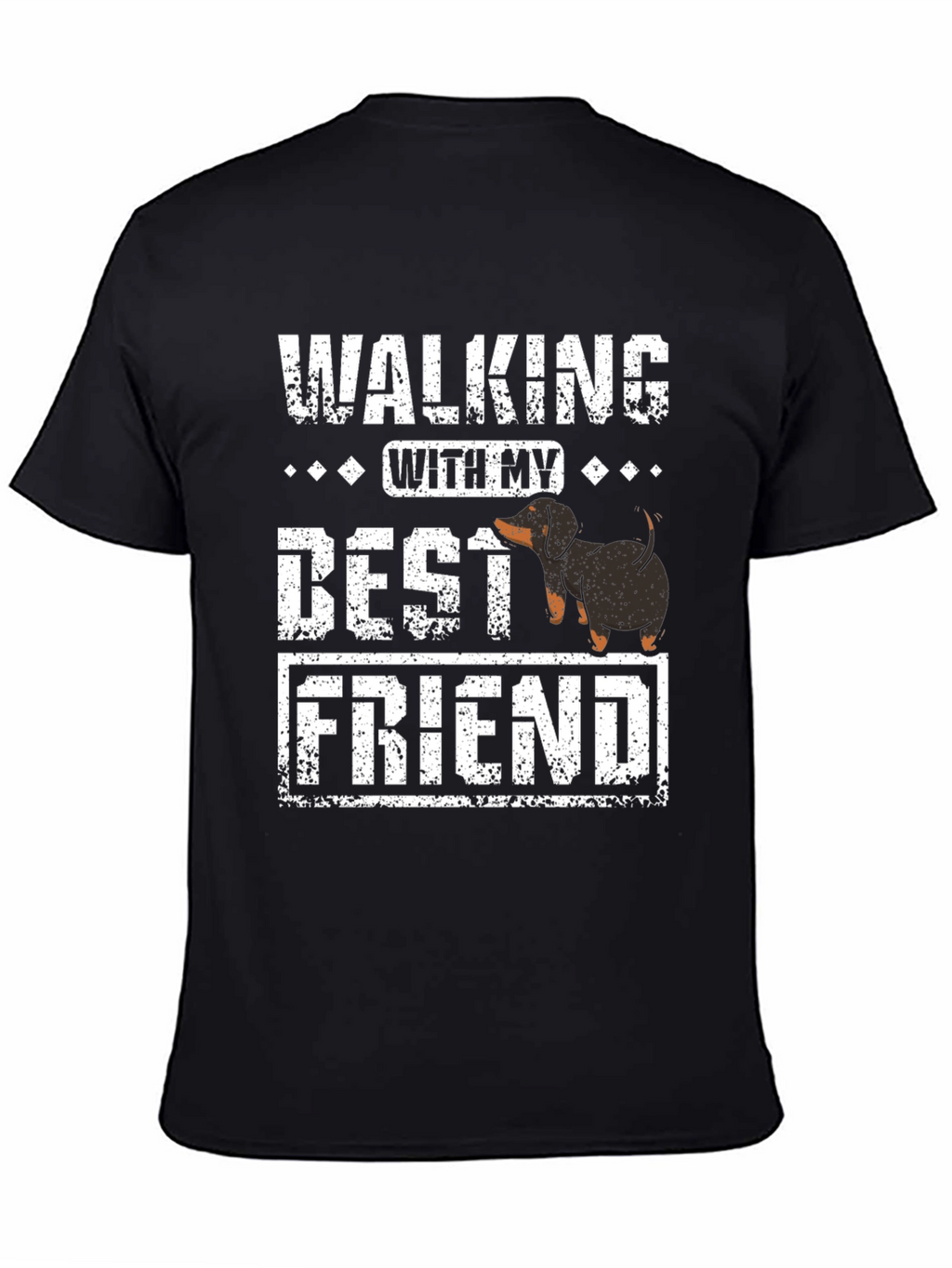 Walking With My Best Friend Dachshund T-Shirt