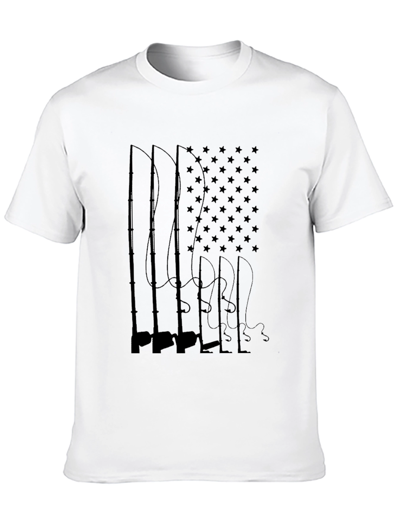 American Flag Fishing Rods T-Shirt