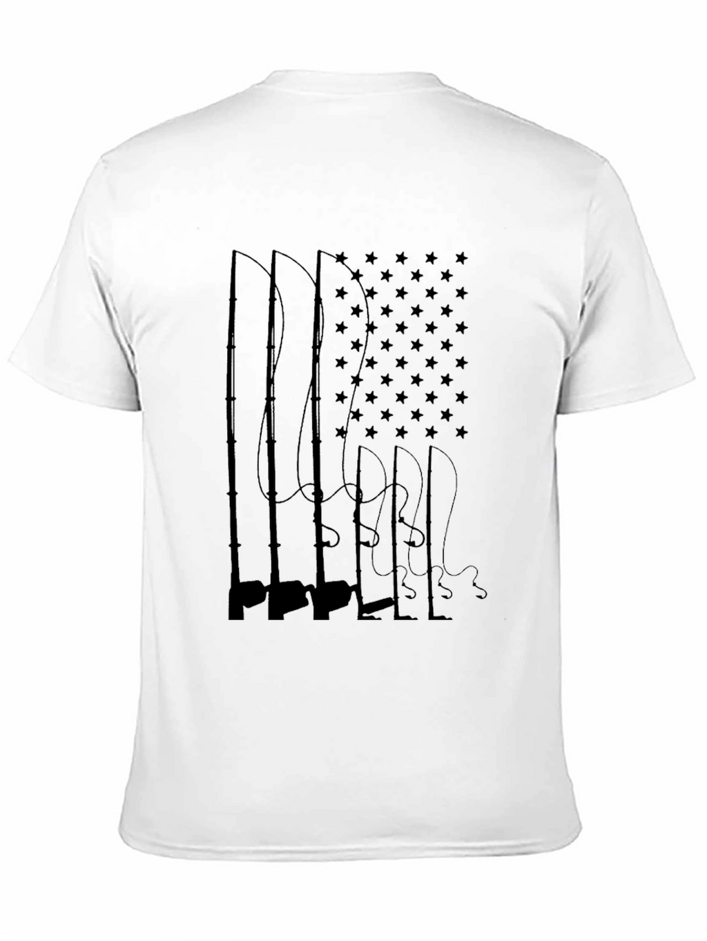 American Flag Fishing Rods T-Shirt