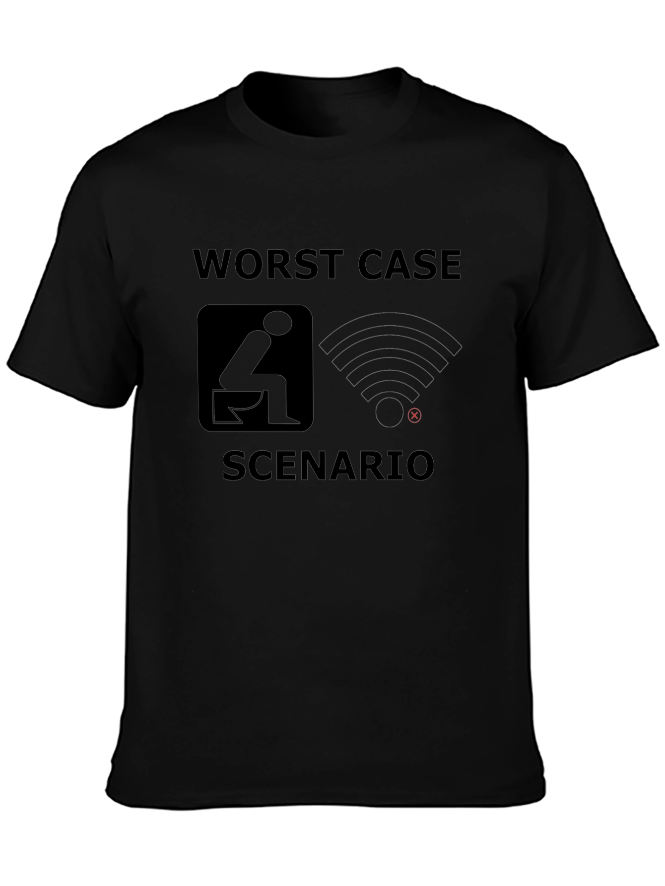 Worst Case Scenario Funny Graphic T-Shirt
