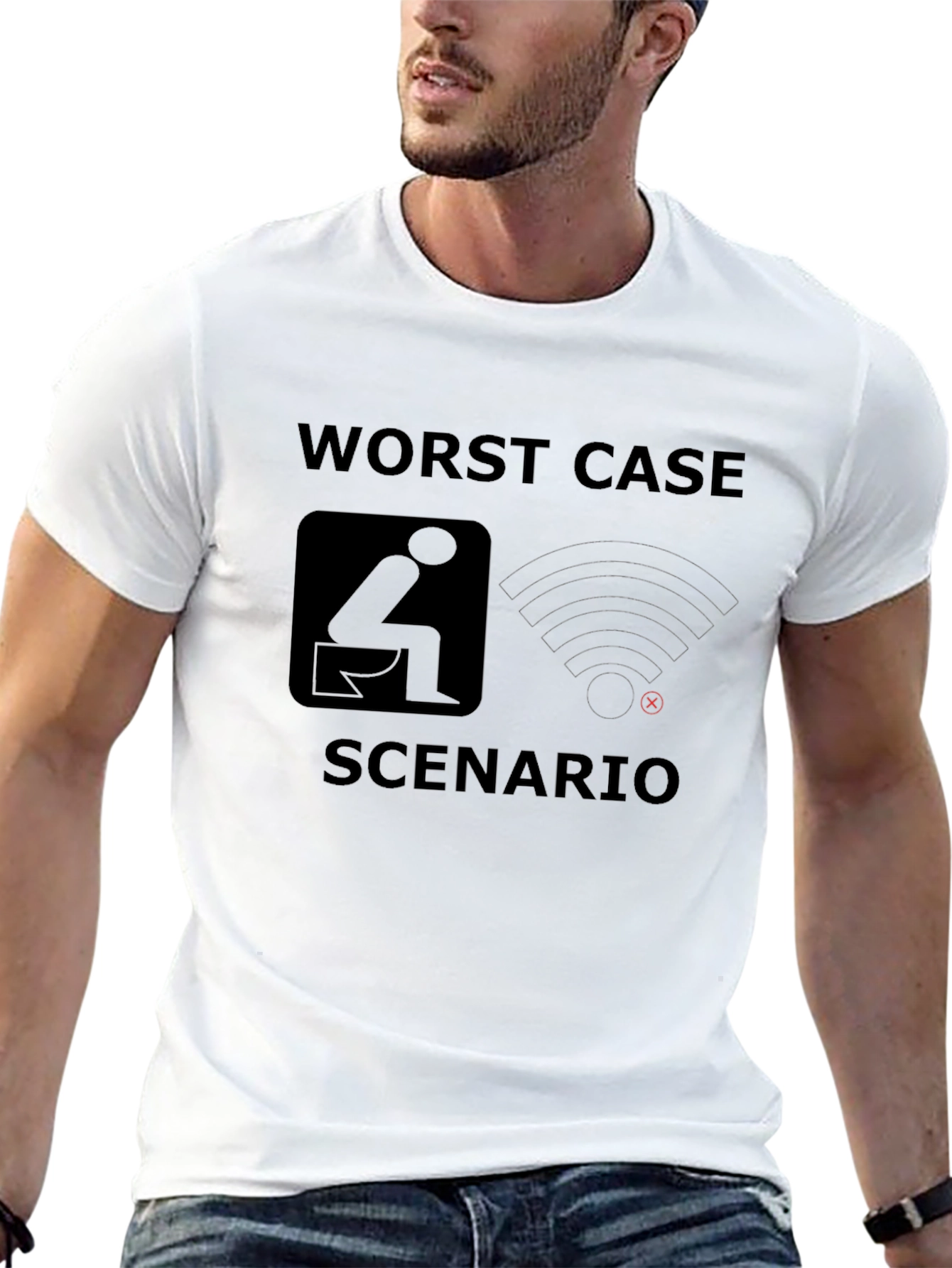 Worst Case Scenario Funny Graphic T-Shirt