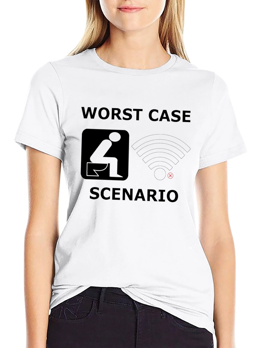 Worst Case Scenario Funny Graphic T-Shirt