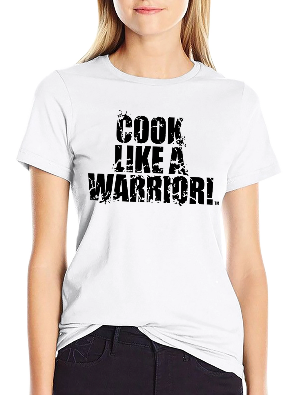 Cook Like A Warrior Black Graphic T-Shirt