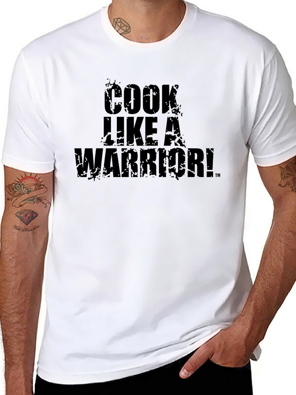 Cook Like A Warrior Black Graphic T-Shirt