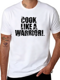Cook Like A Warrior Black Graphic T-Shirt