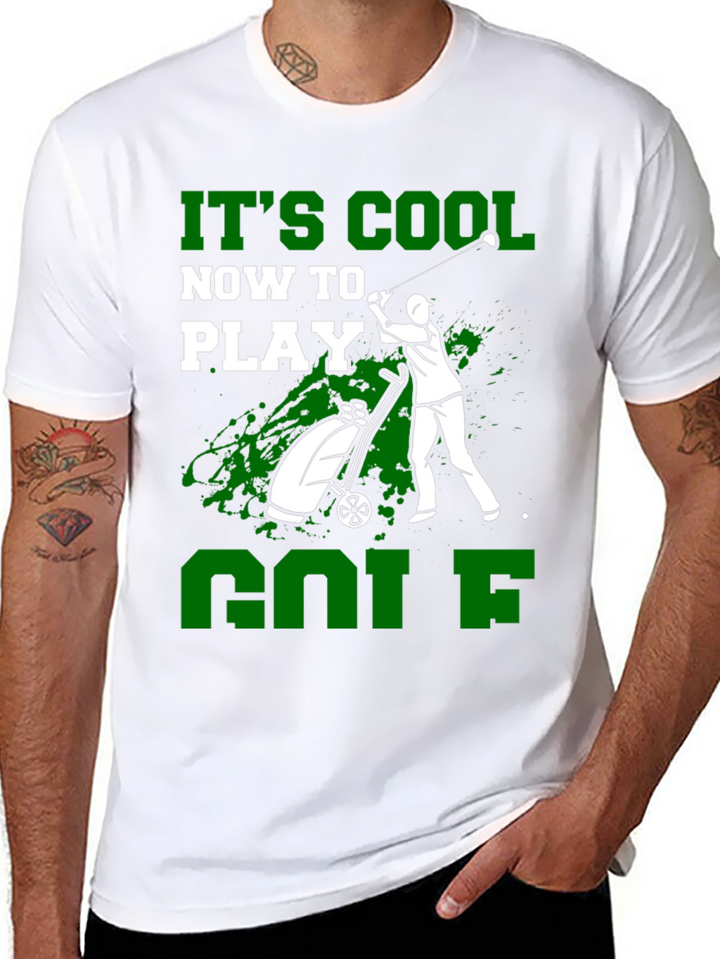 Its Cool Now To Play Golf Graphic Tee