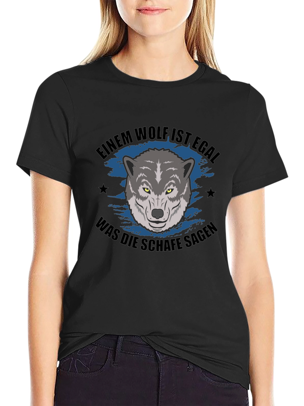 Wolf Graphic T-Shirt - German Slogan