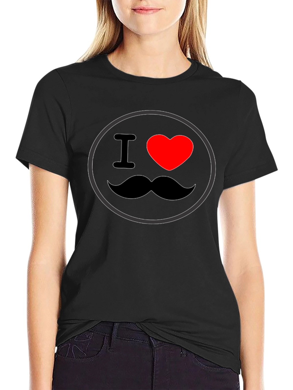 I Heart Mustache Graphic Tee