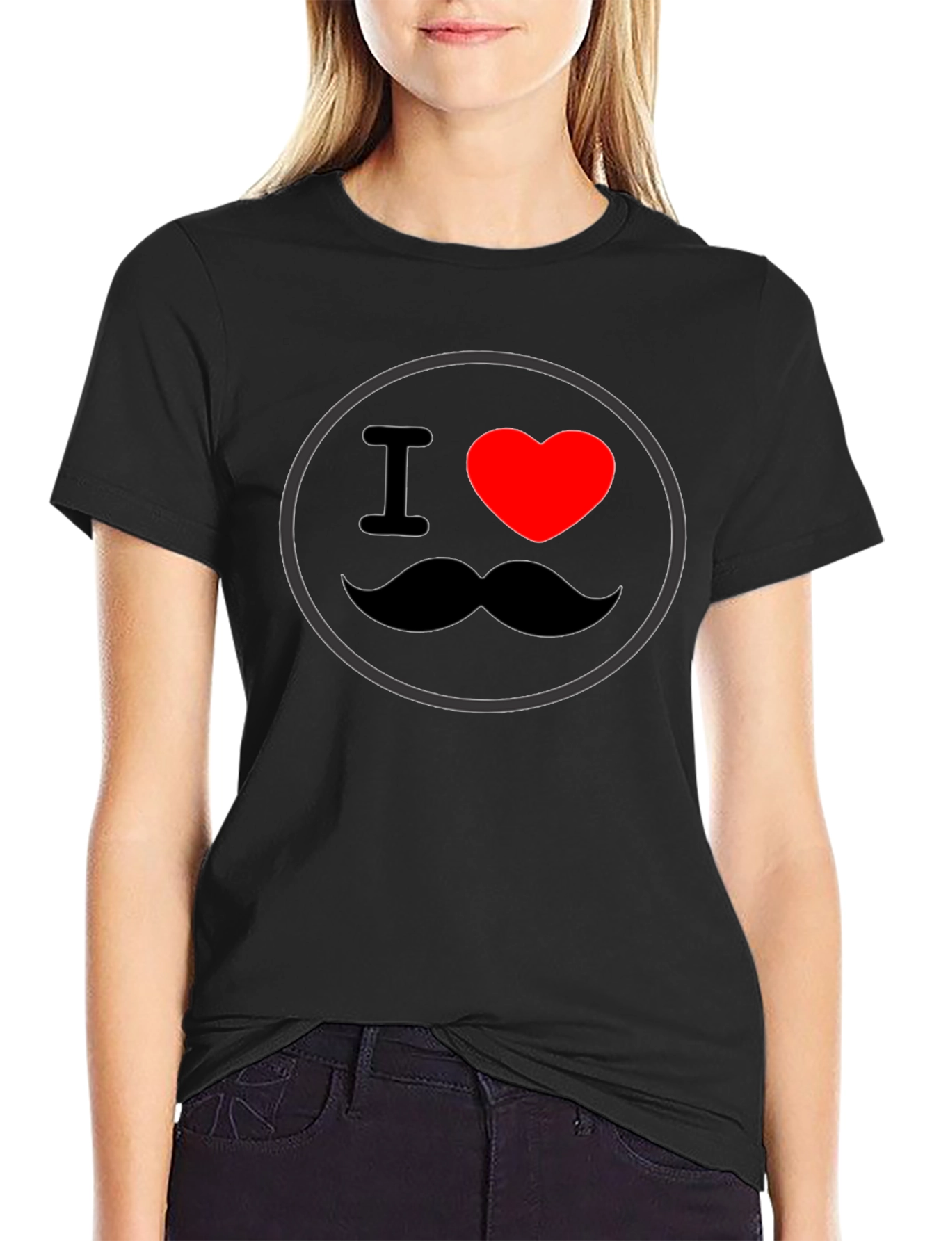 I Heart Mustache Graphic Tee
