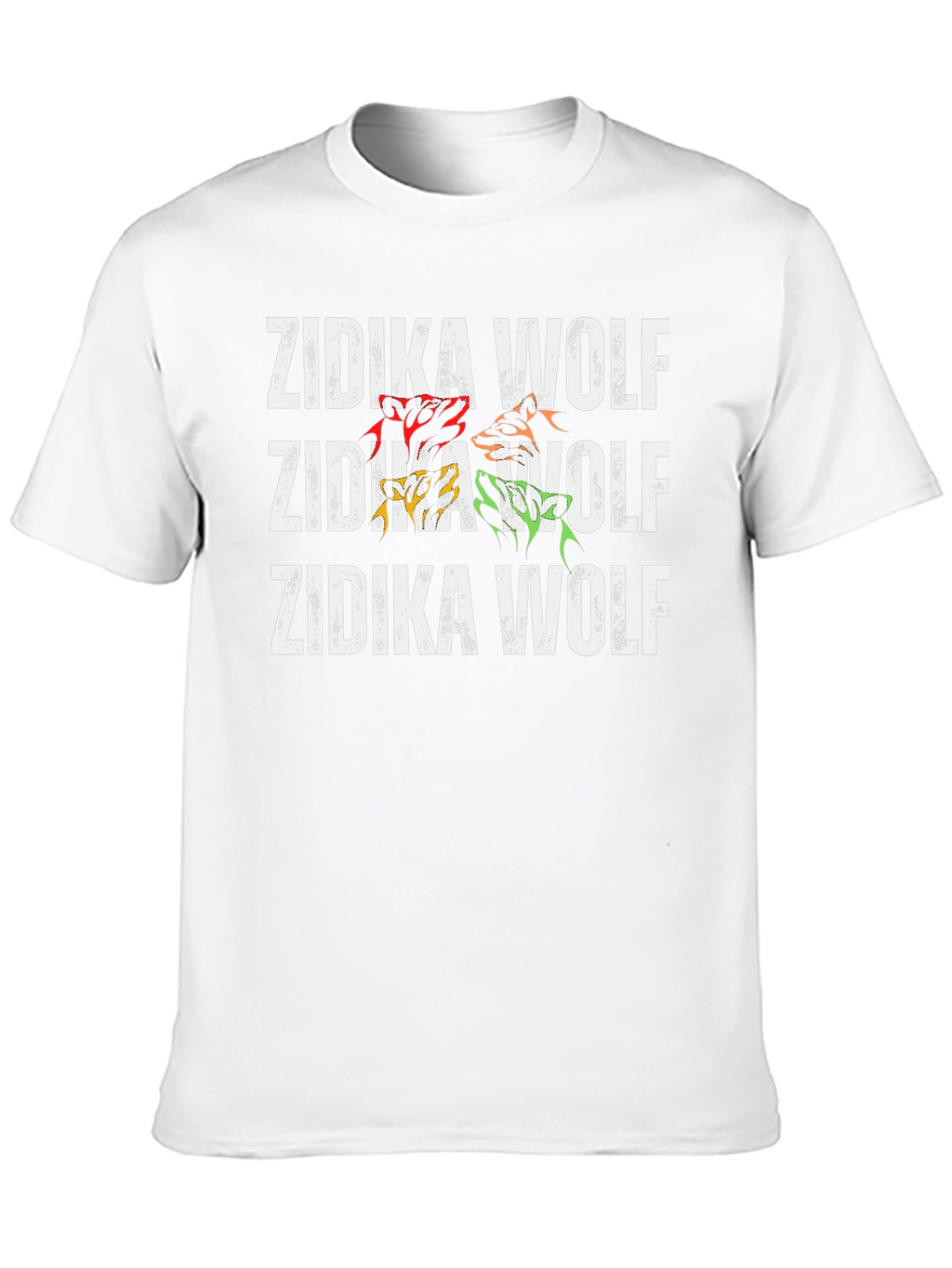 Zidika Wolf Graphic Print Black T-Shirt
