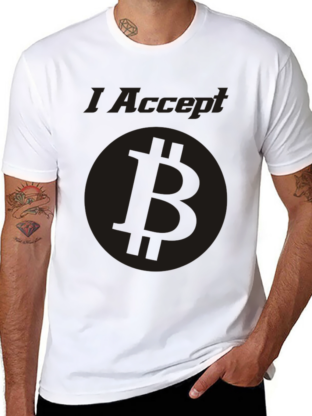 I Accept Bitcoin T-Shirt - Crypto Currency Tee