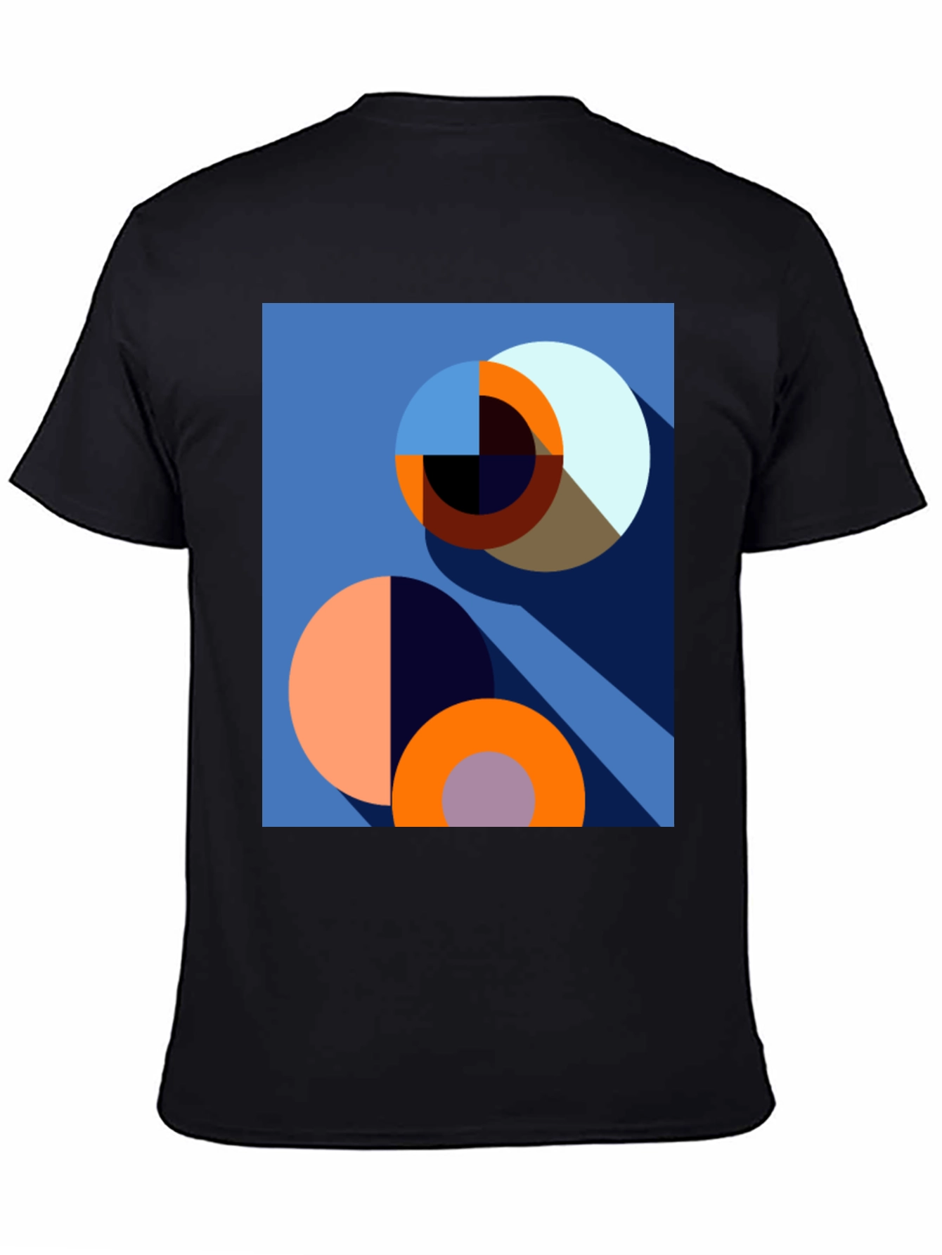 Abstract Geometric Circle Design T-Shirt