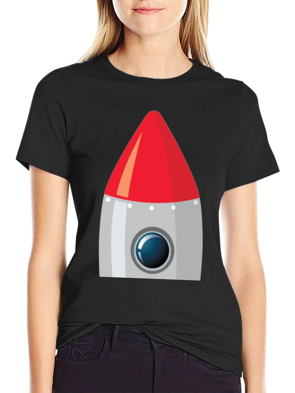 Rocket Graphic Black T-Shirt