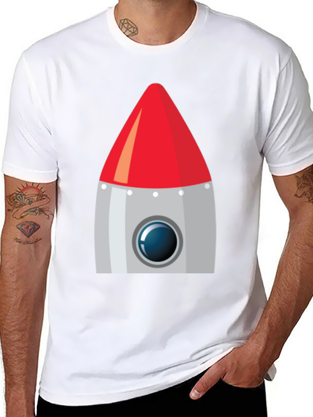Rocket Graphic Black T-Shirt
