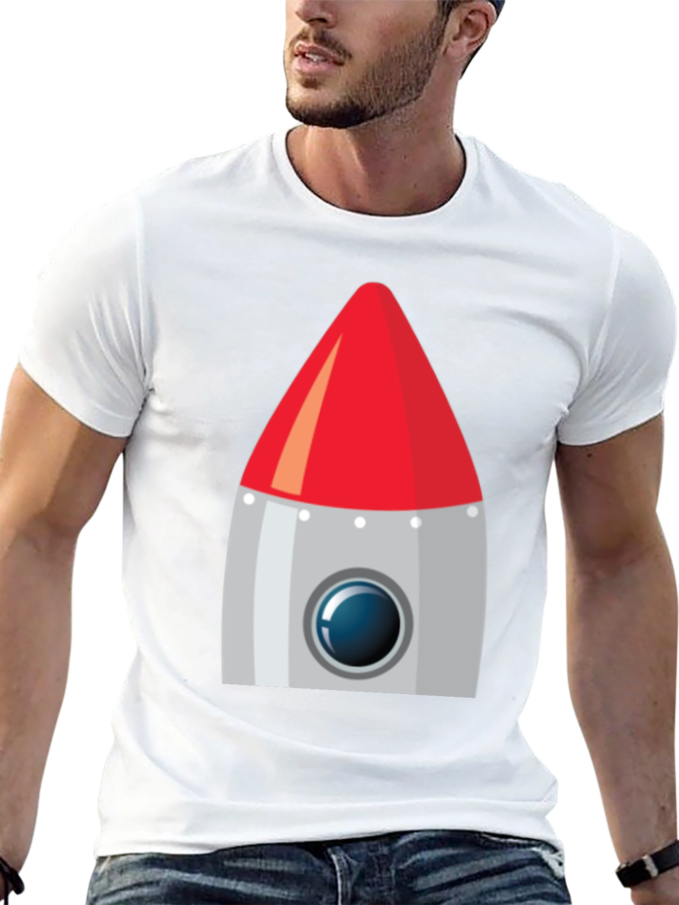 Rocket Graphic Black T-Shirt