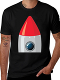 Rocket Graphic Black T-Shirt