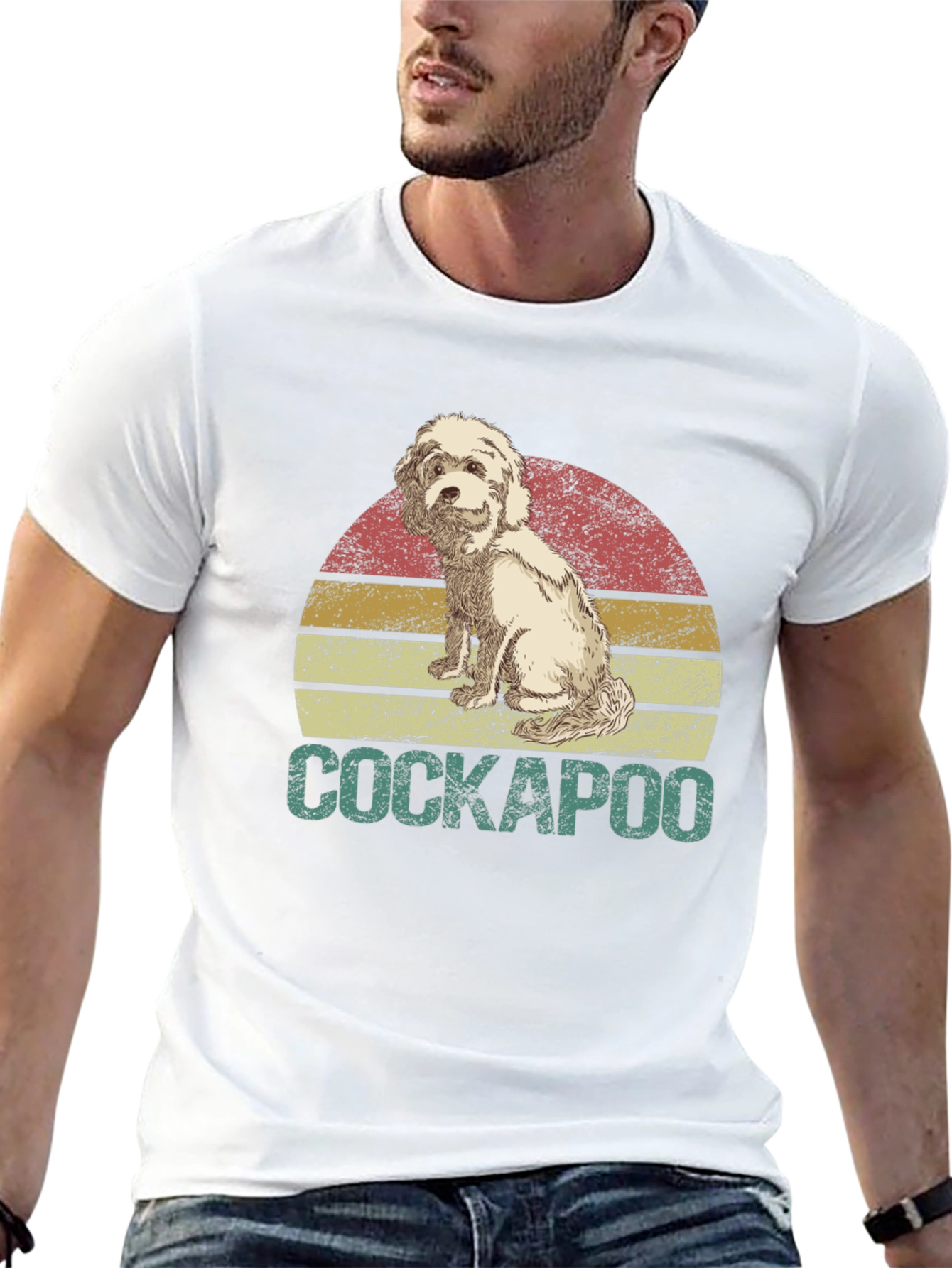 Retro Cockapoo Graphic T-Shirt - Dog Lover Tee