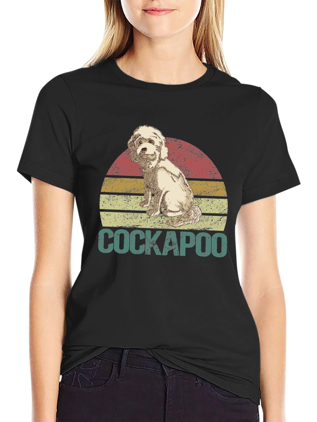 Retro Cockapoo Graphic T-Shirt - Dog Lover Tee