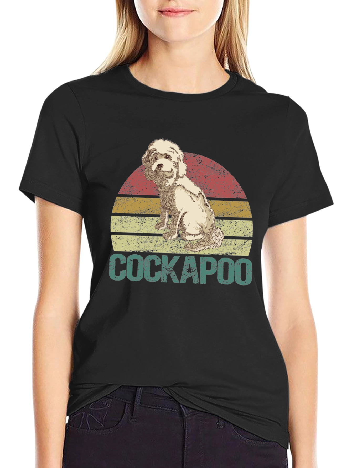 Retro Cockapoo Graphic T-Shirt - Dog Lover Tee