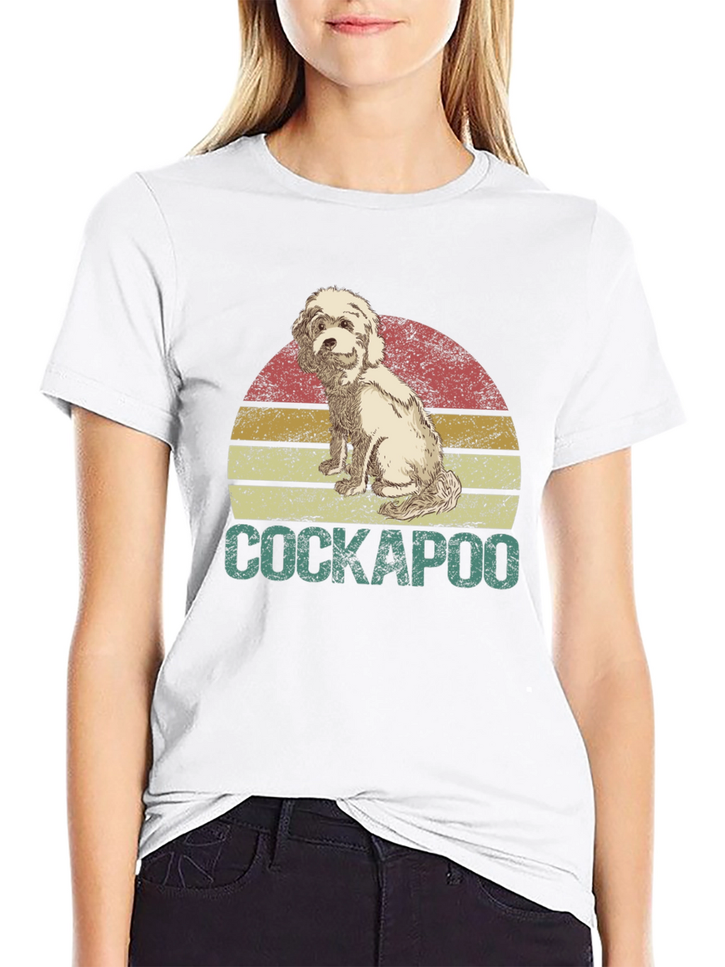 Retro Cockapoo Graphic T-Shirt - Dog Lover Tee