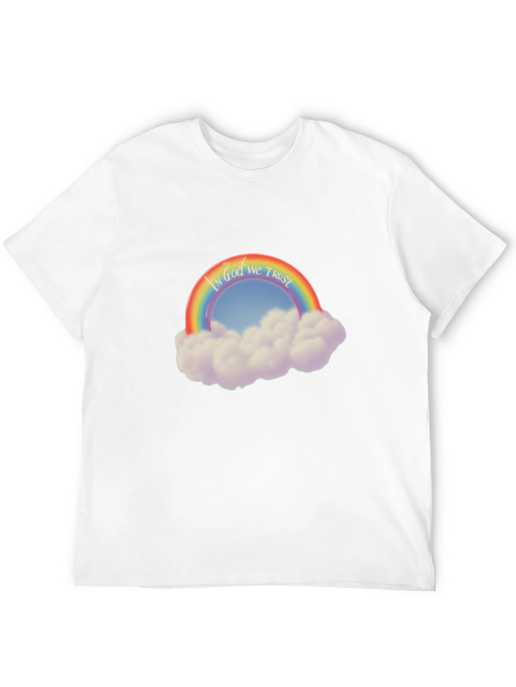 Rainbow In God We Trust Graphic T-Shirt