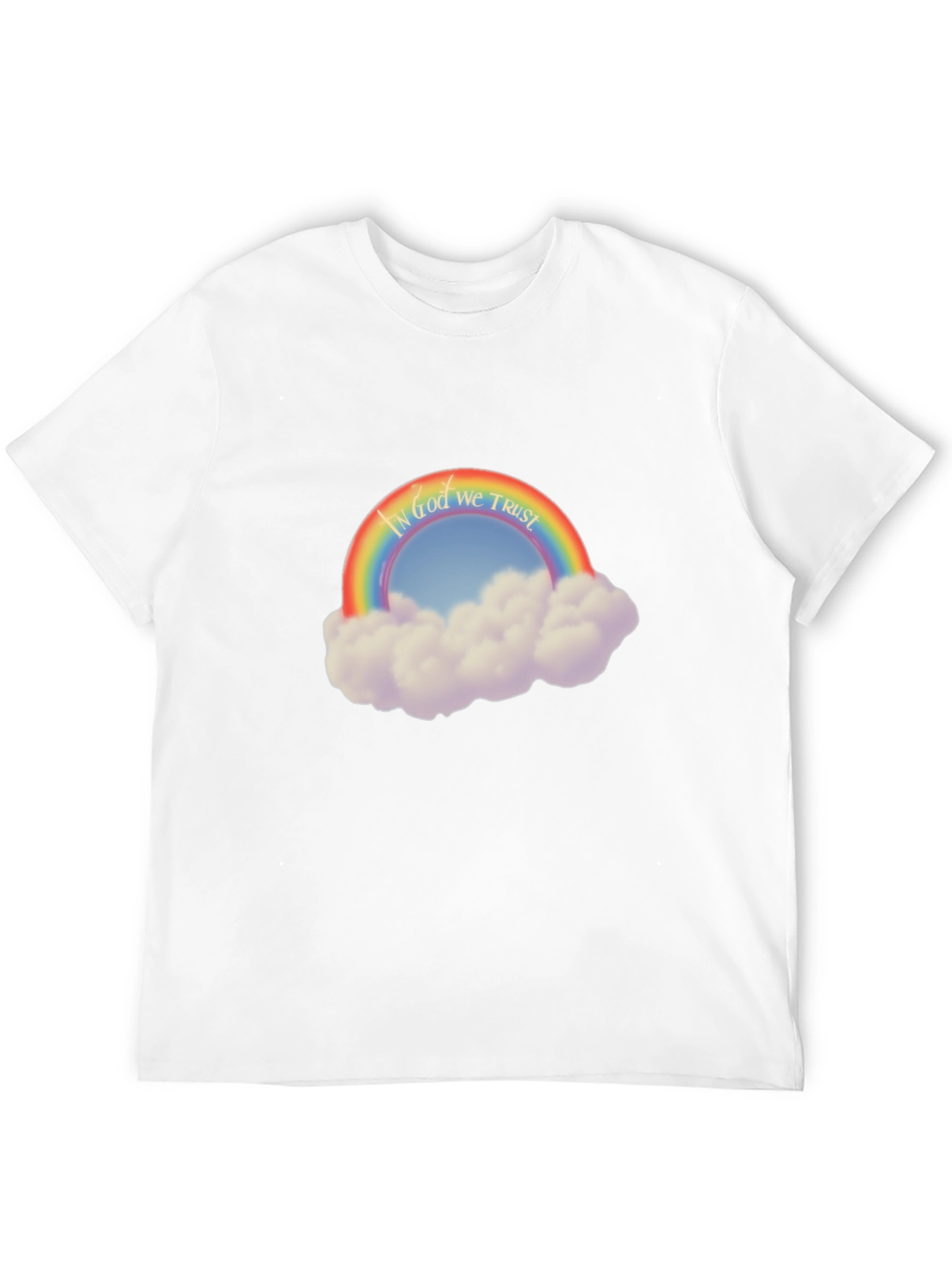 Rainbow In God We Trust Graphic T-Shirt