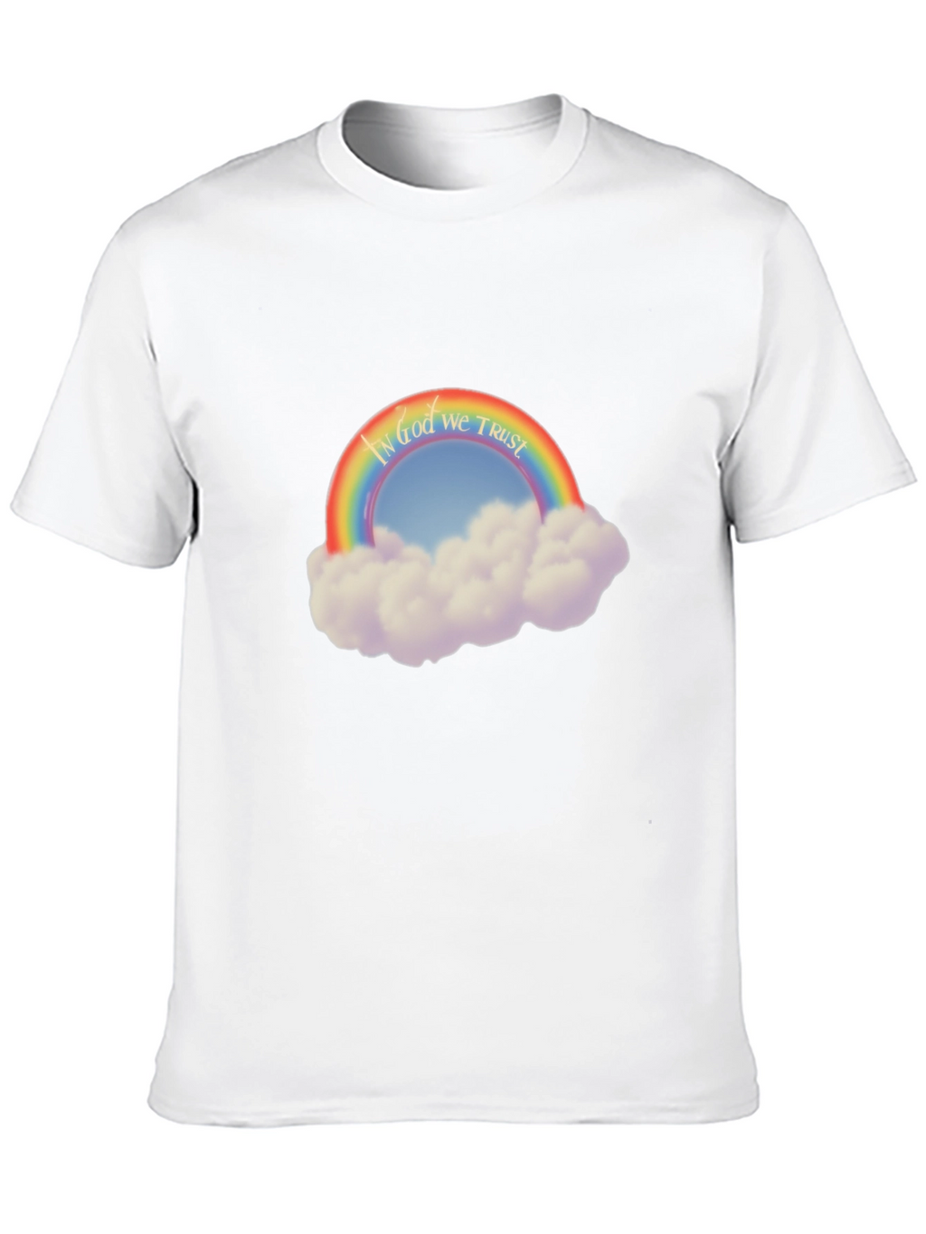 Rainbow In God We Trust Graphic T-Shirt