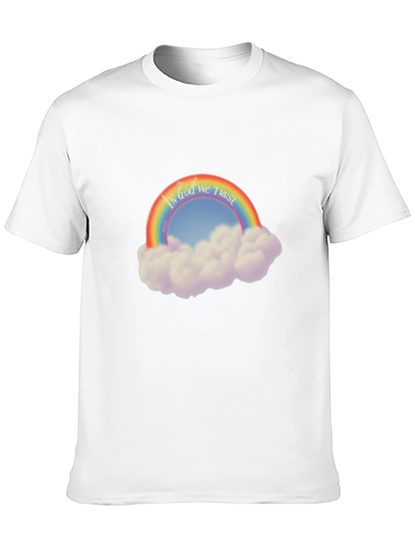 Rainbow In God We Trust Graphic T-Shirt