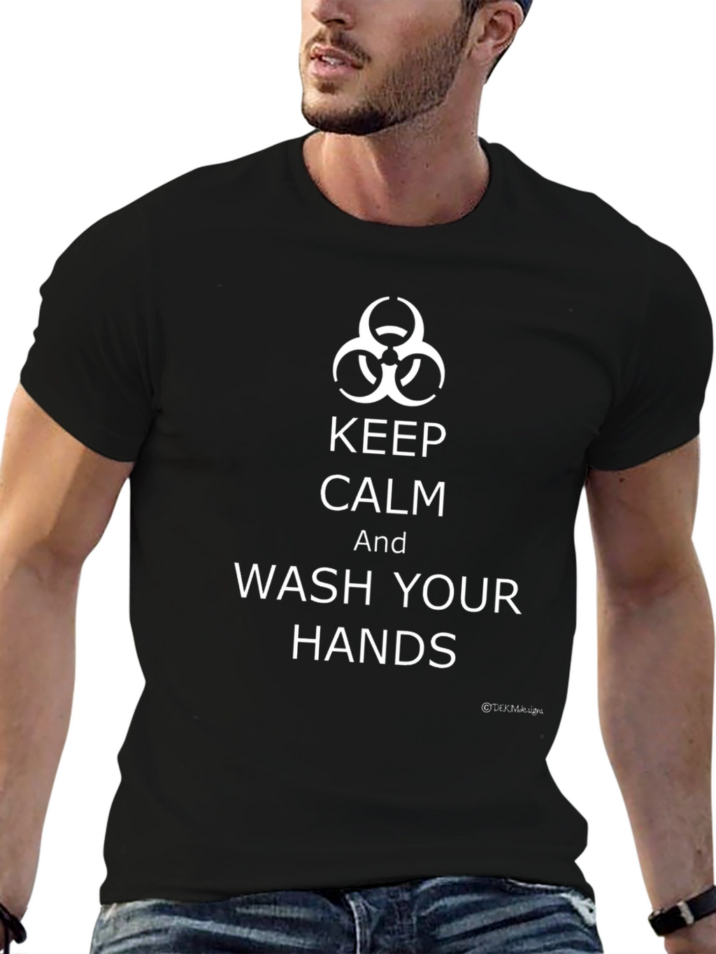 Keep Calm Wash Hands Biohazard T-Shirt