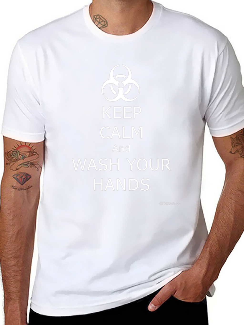 Keep Calm Wash Hands Biohazard T-Shirt