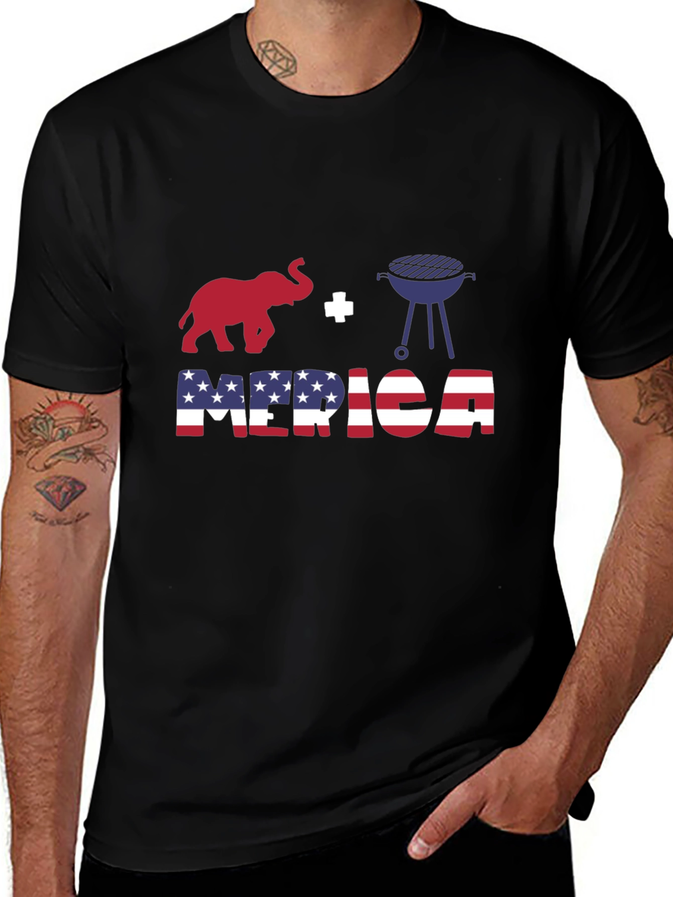 USA Themed T-Shirt - Elephant Grill
