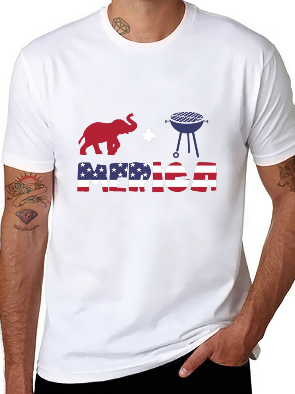 USA Themed T-Shirt - Elephant Grill