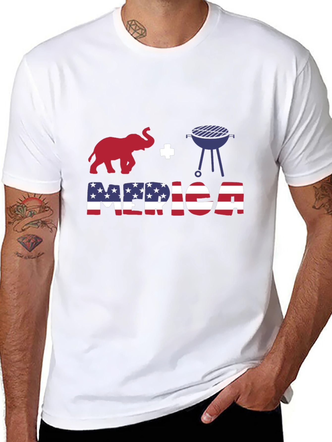 USA Themed T-Shirt - Elephant Grill