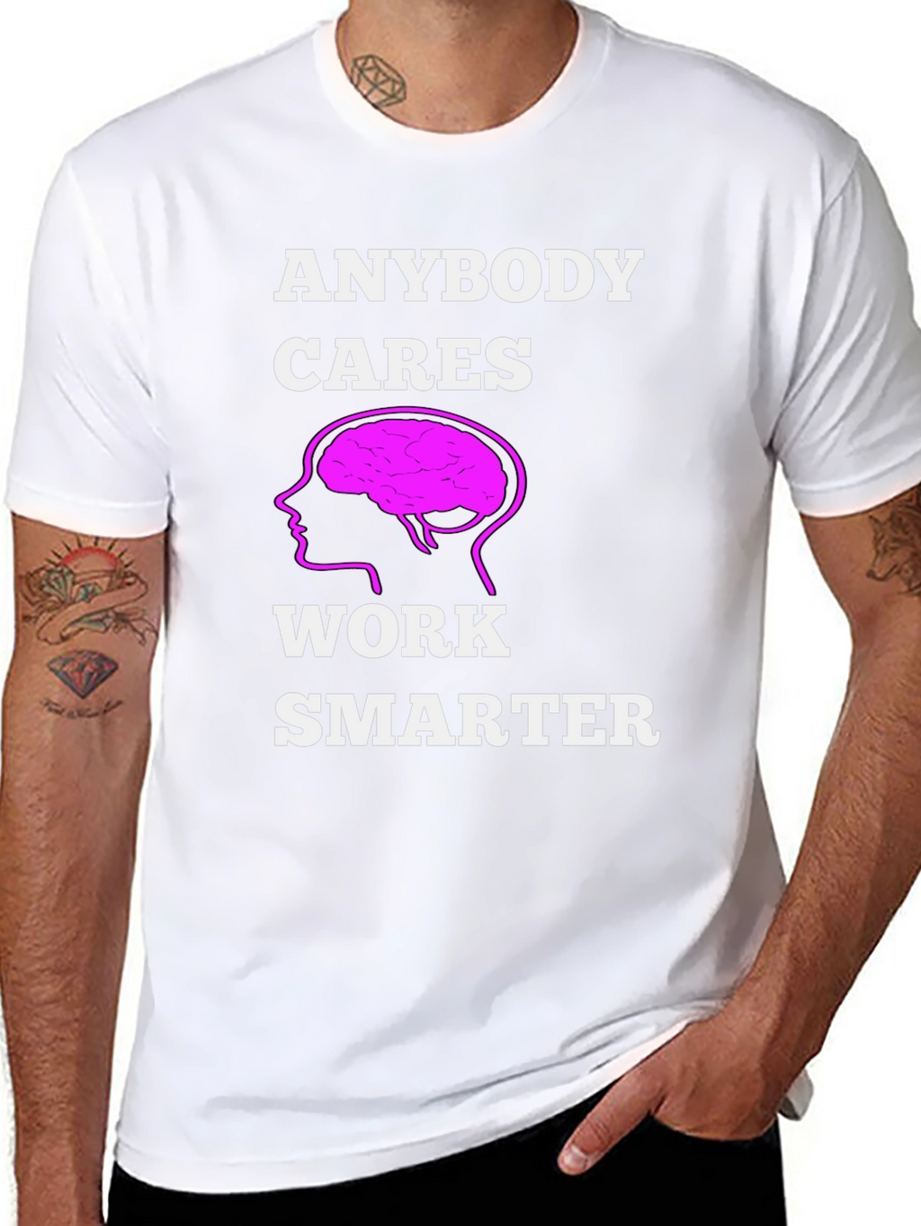 Work Smarter T-Shirt - Brain Graphic Tee
