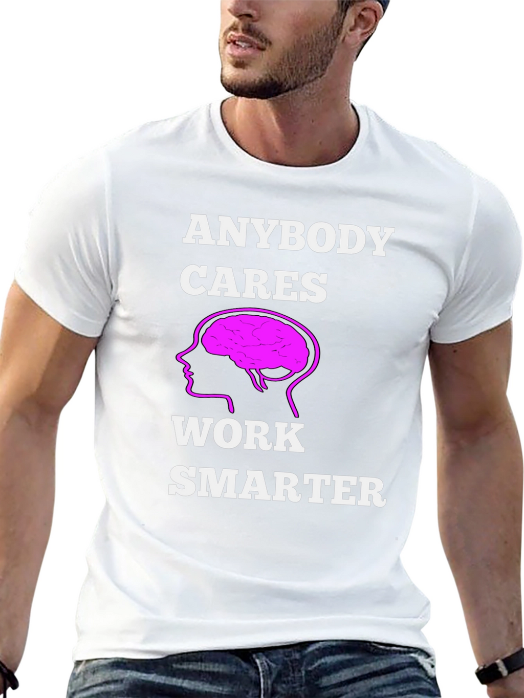 Work Smarter T-Shirt - Brain Graphic Tee