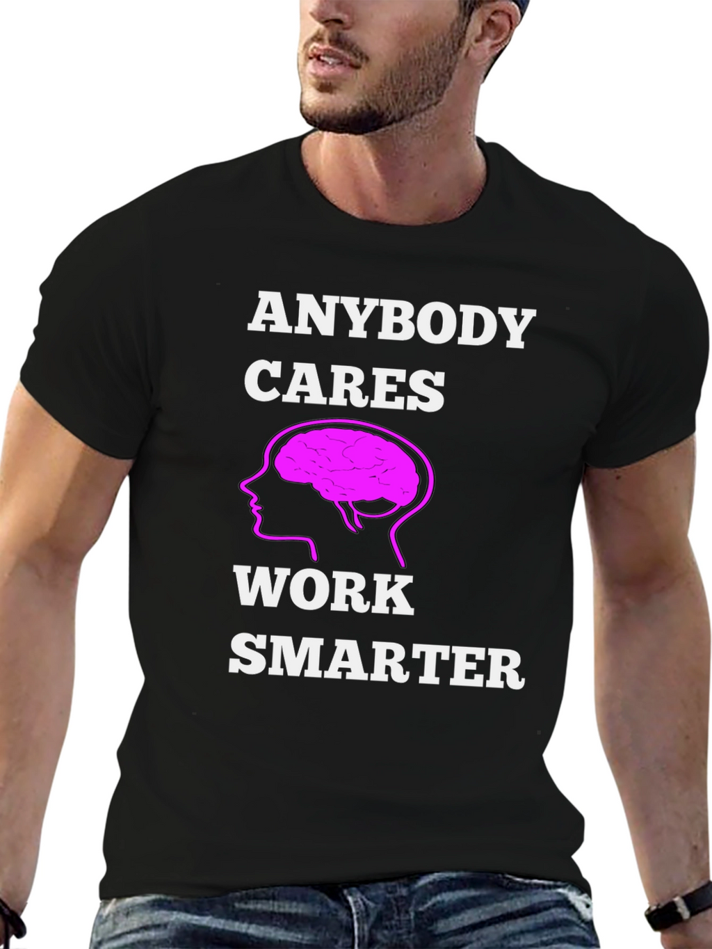Work Smarter T-Shirt - Brain Graphic Tee