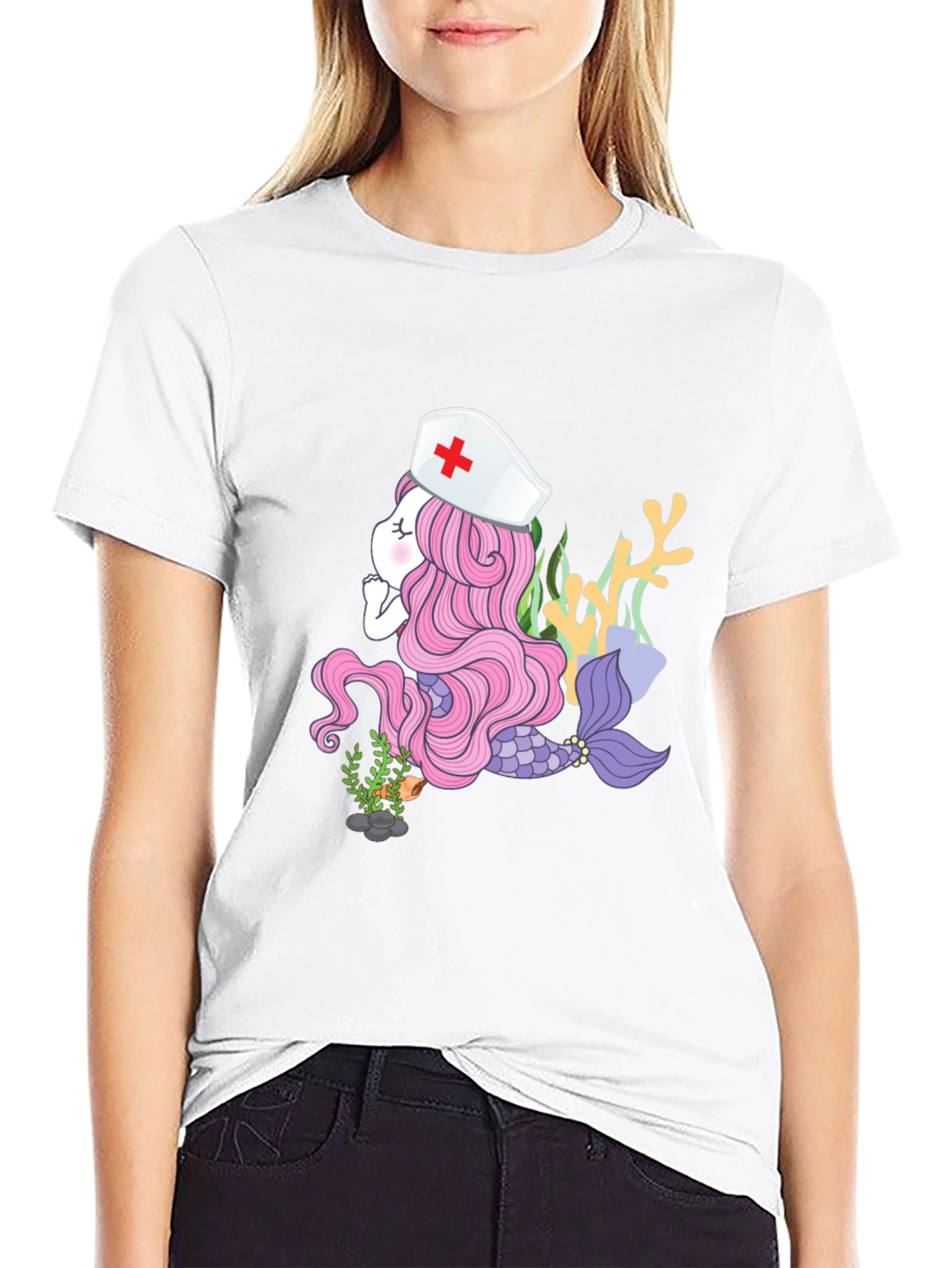 Mermaid Nurse T-Shirt - Unique Graphic Tee