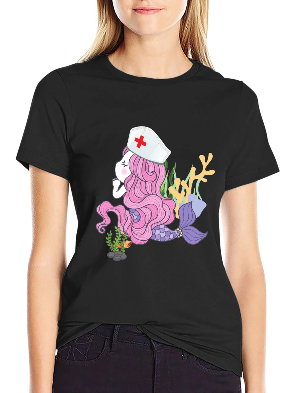 Mermaid Nurse T-Shirt - Unique Graphic Tee