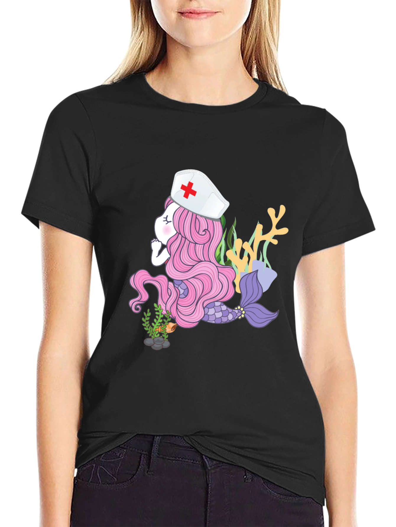 Mermaid Nurse T-Shirt - Unique Graphic Tee