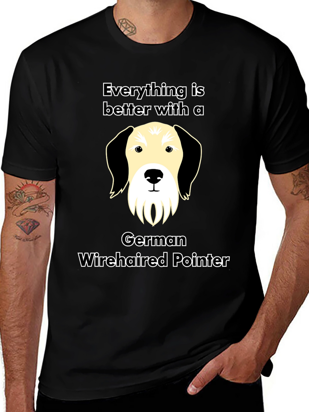German Wirehaired Pointer Dog T-Shirt