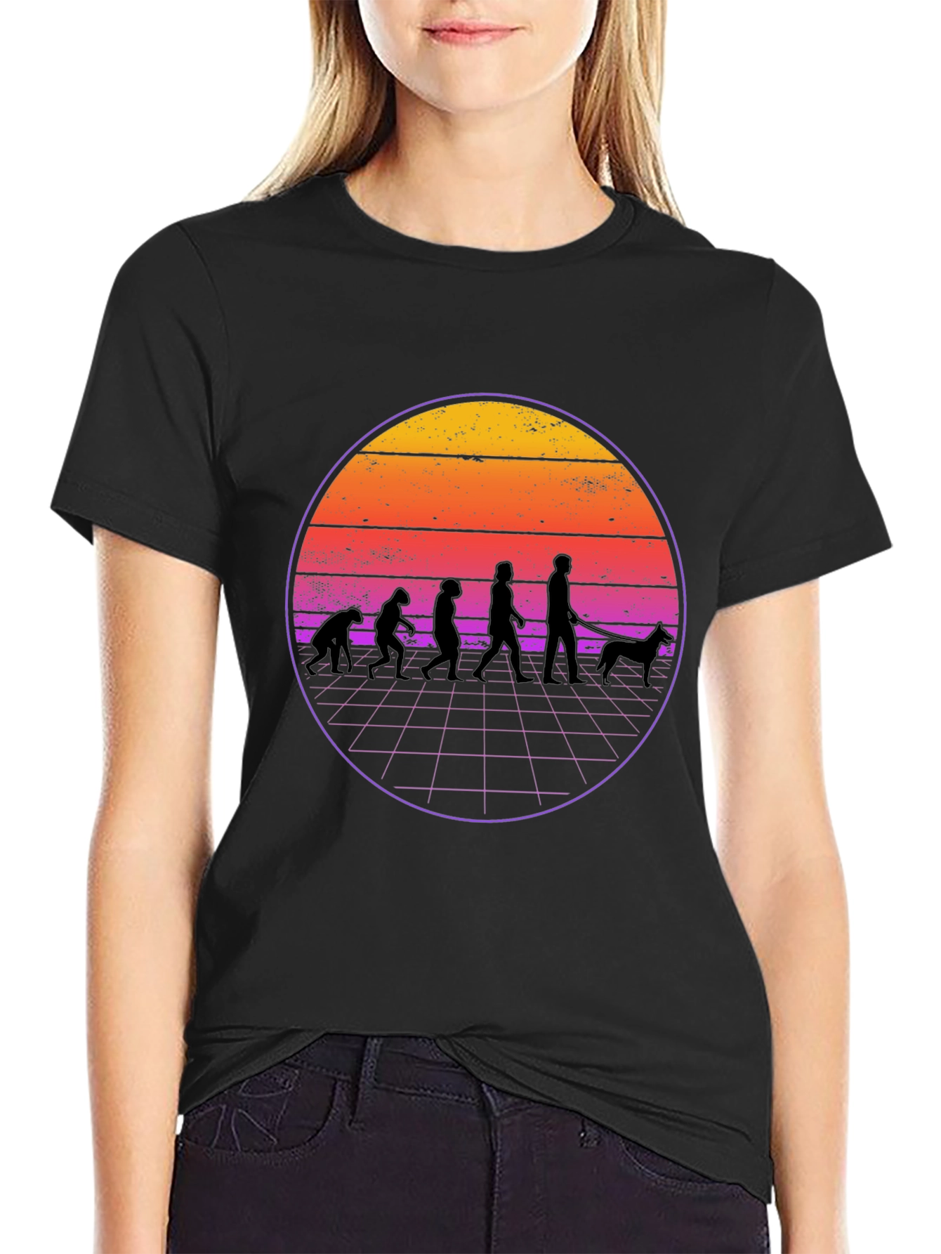 Evolution Dog Walker Graphic T-Shirt