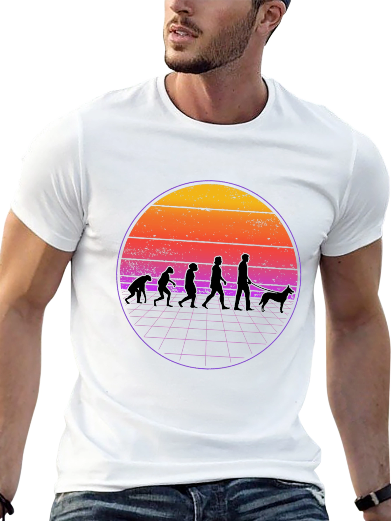 Evolution Dog Walker Graphic T-Shirt