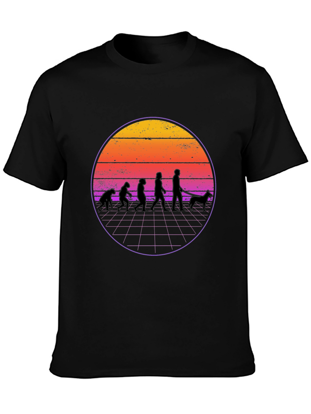 Evolution Dog Walker Graphic T-Shirt