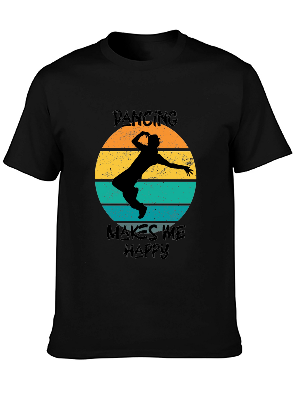 Dancing Makes Me Happy Retro T-Shirt